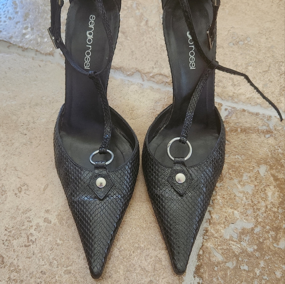 Sergio Rossi Python Black Heel Size 36. - image 6